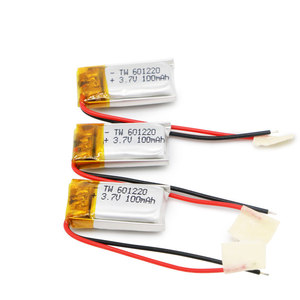 <span class=keywords><strong>3</strong></span>,7 V lithium polymer battery rechargeable small size <span class=keywords><strong>3</strong></span>,7 V 601220 100mAh LiPo battery - Product Image 1