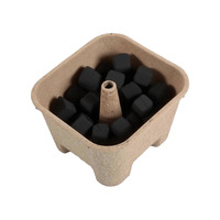 Boîte à charbon en pâte de papier écologique avec couvercle, support de rangement biodégradable pour charbon, organisation, vente en gros