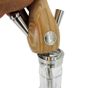 En stock, Meilleures ventes : Ensemble de chicha en bois et acier inoxydable noir et argent - Product Image 6