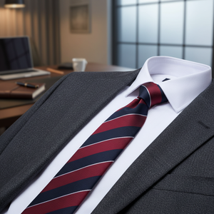 Corbata Jacquard Azul Marino Claret - Product Image 3