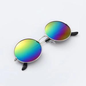 Lunettes de soleil rondes rétro pour enfants, protection UV375, monture PC, verres en acétate, monture complète, unisexe, tendance mode pour enfants - Product Image 4