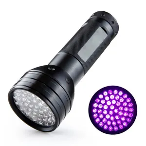 QXMOVING Blacklight 51 Led torcia UV 395nm torcia a raggi ultravioletti torcia portatile con rilevamento agente fluorescente UV