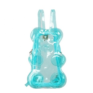 Tùy chỉnh thời trang trong suốt thạch PVC gấu hình dạng Crossbody Túi Dễ Thương <span class=keywords><strong>Mini</strong></span> rõ ràng Ba lô cho cô gái - Product Image 6