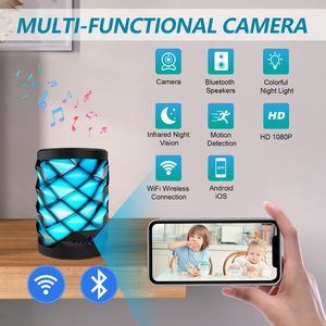 Lampe de bureau LED <span class=keywords><strong>WiFi</strong></span> HD avec haut-parleur, caméra enregistreuse, caméra de sécurité intelligente, caméra <span class=keywords><strong>WiFi</strong></span> intérieure, audio bidirectionnel, caméra vidéo HD - Product Image 3