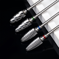 Fraise conique de 6,0 mm en carbure de tungstène avec revêtement TiN, fraise conique pour le lissage des ongles, pour machine de manucure et pédicure