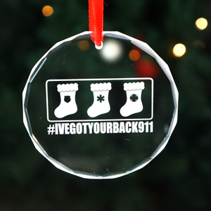 Clear Glass Crystal Christmas Ornaments Hand-<b>Engraved</b> Angel Ornaments for Interior Christmas Tree Decoration - Product Image 1