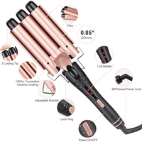 Pengeriting Rambut Keramik 1-Inci Kelas Salon dengan Pengaturan Panas yang Dapat Disesuaikan, Layar LED, Desain Portabel untuk Rambut Keriting Tahan Lama