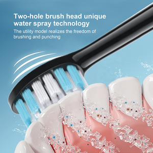 <span class=keywords><strong>Brosse</strong></span> à dents électrique <span class=keywords><strong>avec</strong></span> irrigateur buccal combiné en un seul appareil <span class=keywords><strong>Brosse</strong></span> à dents sonique rechargeable <span class=keywords><strong>avec</strong></span> 4 modes de nettoyage des dents - Product Image 3