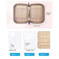 Sac de rangement Transparent pour bijoux de voyage, classeur à anneaux, organisateur, emballage personnalisé, sac de rangement pour bijoux de voyage