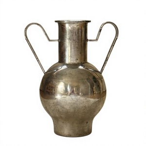 Florero Decorativo de Metal de Alta Calidad con Asas, Maceta para Plantas Artificiales, Floreros de Estilo Europeo Moderno, Artículos para Eventos - Product Image 1