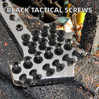 Étui tactique noir en Kydex DIY pour M4 avec vis métriques Chicago, tiges fendues et croisillons QingGear B0056