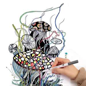 Ensemble de 60 marqueurs artistiques à double pointe, pinceau et pointe fine, pour dessin et graphisme - Product Image 6