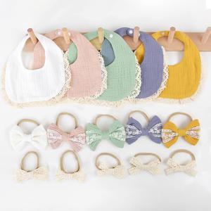 Set di 3 Bavaglini Morbidi in Cotone Regolabili per <span class=keywords><strong>Neonati</strong></span>, Bandana per Bambini e Bambine, Asciugamano per Alimentazione e Saliva - Product Image 1