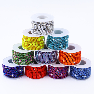 โซ่ถ้วยคริสตัลพลอยเทียมขนาด2/2.5/3.0/4มม. วัสดุเจาะแก้ว3D สำหรับตกแต่งกรอบโทรศัพท์มือถือ DIY - Product Image 1