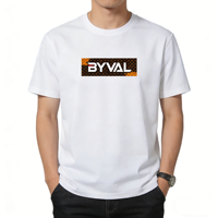 T-shirt en coton tricoté vintage pour homme avec logo personnalisé OEM, impression laser, 270g, respirant, léger, pour événements d'entreprise et promotionnels