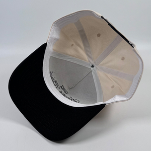 Sombrero de Vaquero Unisex de Alta Calidad, Personalizado con Bordado Cursivo, Beige y Negro, <span class=keywords><strong>Gorras</strong></span> de Camionero para Boda, <span class=keywords><strong>Gorras</strong></span> Estructuradas de Algodón de Perfil Medio - Product Image 6