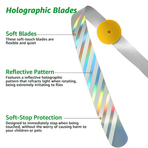 Tescat QY-19B quạt pin hình quả táo để giữ ruồi đi quạt chống ruồi nhỏ gọn cho bàn ăn & Dã ngoại ngoài trời - Product Image 4