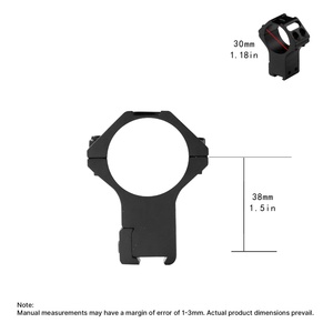วงแหวนยึดกล้องเล็ง ACUMETA - ฐานยึดแบบ Dovetail ขนาด 11 มม. สำหรับท่อขนาด 30 มม., ระยะห่างระหว่างแกนกลาง 1.5 นิ้ว (สีดำ) - Product Image 4