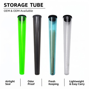 New Cone Storage Tube Pill Box, Transparent Plastic Tube 4 Colors, Multi-purpose Portable Pill Container - Product Image 1