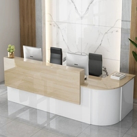 Ensemble de bureau d'entreprise en bois de premier rang Meubles commerciaux Table de réception pour salon