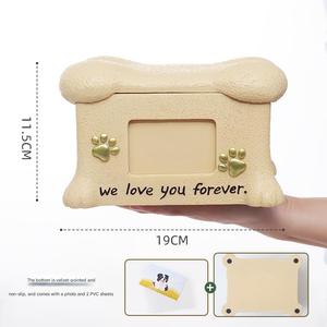 Guci hewan peliharaan Resin kustom untuk guci kremasi hewan peliharaan sayap kucing anjing dengan bingkai foto, kotak peringatan abu binatang kecil - Product Image 5