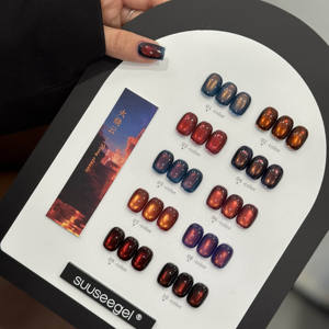 Набор гель-лаков «Кошачий глаз» (24, 20, 16, 10 цветов), красный, голографический, акриловый, с демонстрационной картой, снимаемый, сияющий, для ногтей - Product Image 2