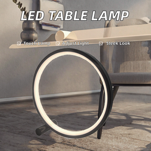 โคมไฟตั้งโต๊ะ LED แบบเรียบง่ายทันสมัย ​​ไฟตั้ง<span class=keywords><strong>โต๊ะ</strong></span> USB แบบสัมผัสหรี่แสงได้ พลาสติกข้างเตียง 3 สีไฟ LED กลางคืนตกแต่งไฟอ่านหนังสือ - Product Image 3