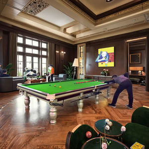 Professionnel 12 pieds en bois massif <span class=keywords><strong>anglais</strong></span> <span class=keywords><strong>billard</strong></span> Table de <span class=keywords><strong>billard</strong></span> haute qualité pleine grandeur Table de <span class=keywords><strong>billard</strong></span> accessoires coussin en caoutchouc - Product Image 4