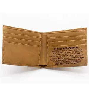 Portefeuille court pour <span class=keywords><strong>homme</strong></span> en <span class=keywords><strong>cuir</strong></span> PU vintage, fabrication directe d'usine, <span class=keywords><strong>porte</strong></span>-cartes, pince à billets, fermeture ouverte, gravure au laser - Product Image 2