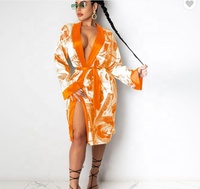 Peignoir de luxe en satin de soie pour femme, manches longues, taille élastique, tricoté thermique, respirant, séchage rapide