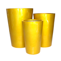 Moules pour pots de fleurs, faible MOQ, durables, légers, écologiques, style ciment moderne, décoration de jardin, pots en fibre de verre pour la maison et l'extérieur