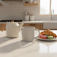 Service de table en céramique blanche classique de luxe, 4 pièces, émaillé, écologique, compatible micro-ondes, résistant à la chaleur, congélateur