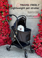 Poussette pliable en acier pour animaux de compagnie, best-seller, avec panier amovible, design portable haut de gamme pour chats et chiens, offre e-commerce transfrontalier