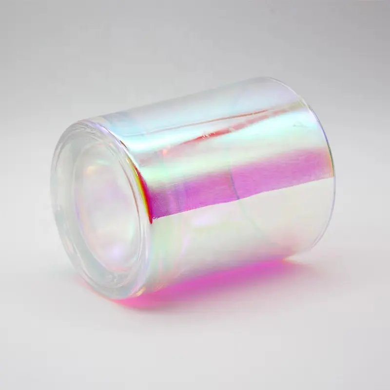 Iridescent Votive Candle Holders Valentines Day Glass Tealight Holders Bulk for Wedding Table Centerpiece Birthday Decor