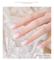 MyBeautyNails Nail Art HEMA Free UV Gel vernis à ongles ensemble transparent noir laiteux blanc Super lapin un manteau blanc Gel vernis