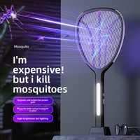 Lampe anti-moustiques électrique rechargeable multi-vitesses avec veilleuse LED intégrée, dispositif domestique d'attraction et de répulsion des moustiques