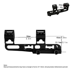Montura de Aluminio BANGBANG para Mira Telescópica con Calibración Horizontal, Longitud de Brazo/Altura Central Ajustables de 1.8" a 2.1" para Tubo de 20mm - Product Image 4