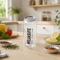 Source Factory Boîte de liquide en plastique transparent de qualité alimentaire de 650ml avec couvercle facile à tirer/déchirer, prenant en charge la personnalisation personnalisée
