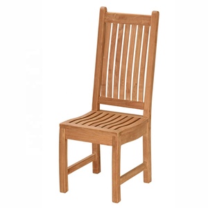 Sillas de comedor Kintamani de madera de teca maciza rústica moderna minimalista, respaldo alto, duradero, Patio al aire libre, Camping, parque, hoteles, villas - Product Image 1