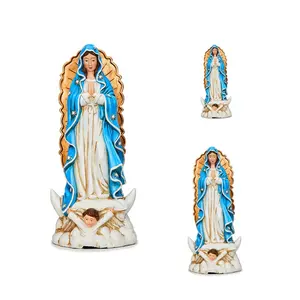 Op Maat Gemaakte Hars Zuid-Amerika Mexico Onze Dame Van Guadalupe Beelden Decoratieve Kerk Beeldje Ambachten Geschenk