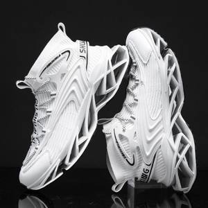 Chaussures de sport décontractées respirantes à logo personnalisé pour hommes, baskets tendance à tige haute pour le dropshipping - Product Image 1