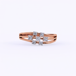14K oro sólido de triple capa de laboratorio cultivado diamante media eternidad anillo Multi diamante mujeres y hombres compromiso boda aniversario anillos - Product Image 1