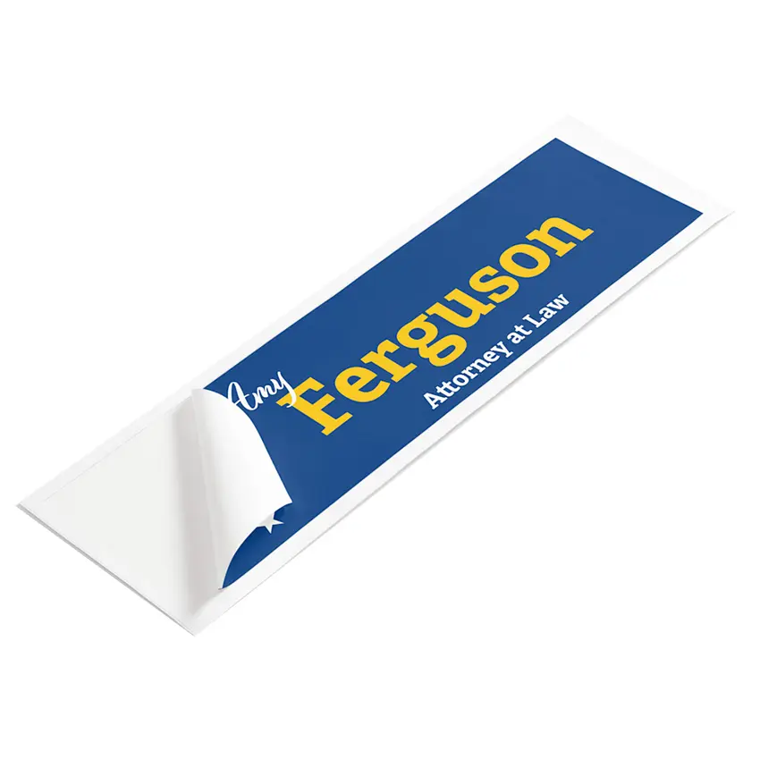 Adesivi adesivi personalizzabili in vinile per la stampa del paraurti per auto, Design del tuo Logo impermeabile