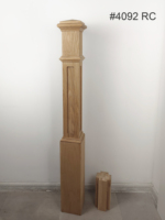 5060 Garde-corps d'escalier moderne peint en blanc préfini Balustre en bois de peuplier massif blanc