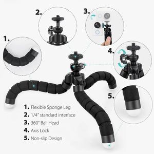 Smartphone Caméra Flexible Mini Selfie Trépied Support pour GoPro Hero 13 12 11 10 9 DJI Osmo <span class=keywords><strong>Action</strong></span> 5 Pro 4 3 - Product Image 4