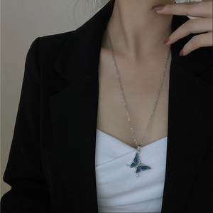 Tendencia única exquisita Temperatura <span class=keywords><strong>de</strong></span> humor collar <span class=keywords><strong>de</strong></span> mariposa CAMBIO <span class=keywords><strong>DE</strong></span> Color emoción sensación cambiable mujeres niños regalo <span class=keywords><strong>de</strong></span> cumpleaños - Product Image 3