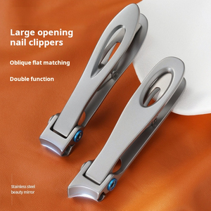 Coupe-ongles en acier inoxydable à grande ouverture, logo personnalisé, outil de manucure et pédicure pour cuticules et peaux mortes, vente en gros - Product Image 5