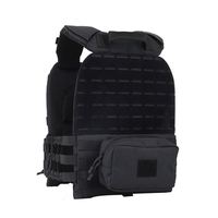 Gilet tactique de combat à dégagement rapide, porte-plaques, compatible Molle, pour équipement divers
