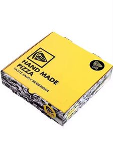 Boîtes à pizza biodégradables en carton ondulé écologiques 8 10 12 pouces carrées prêtes à l'emploi avec pelliculage mat, gaufrage et revêtement UV pour aliments - Product Image 4