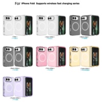 Étui magnétique transparent rigide pour iPhone DUO, protection anti-chute aux quatre coins, double couche, antichoc, compatible avec la charge sans fil, coque de téléphone transparente